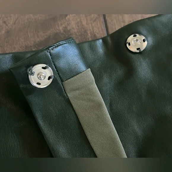 Jason Wu Black Faux Leather Wrap Skort/Skirt - Picture 4 of 8